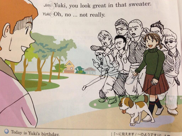 Illustration for article titled Los estudiantes japoneses tienen un talento especial para dibujar encima de sus libros de texto